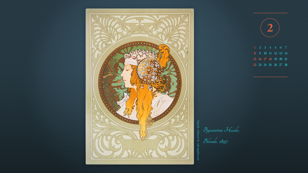 05 비잔틴 헤드, 블론드 A - 2026년2월 달력배경화면