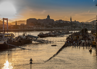 해수면 상승이 해안 도시 인프라에 미치는 영향 관련 침수 지역 이미지
