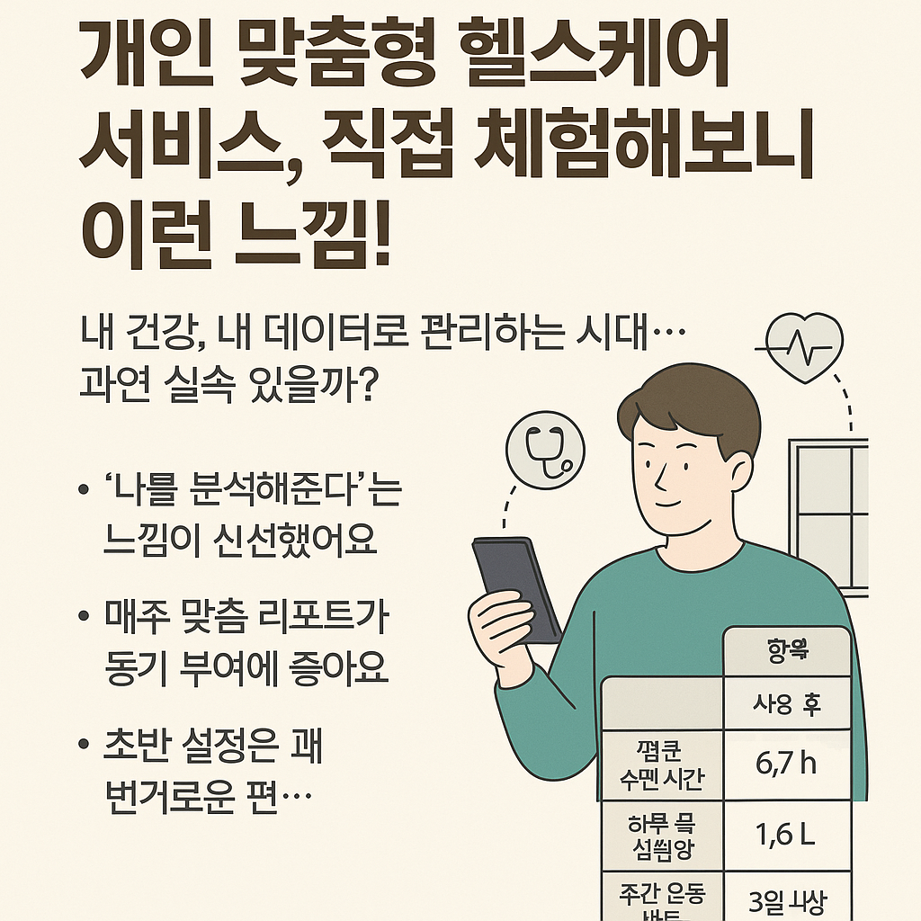 개인 맞춤형 헬스케어 서비스