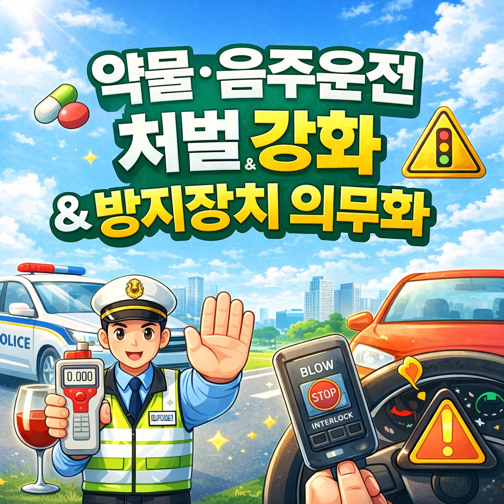약물 음주운전 처벌 강화와 달라지는 운전면허 제도 정리해요