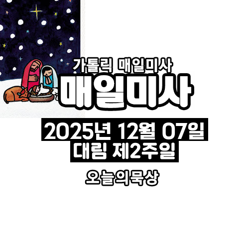 2025년 12월 7일 매일미사 대림 제2주일 오늘의 묵상