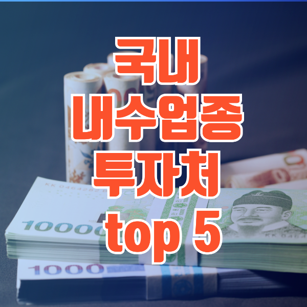 국내 내수업종 투자처 top 5
