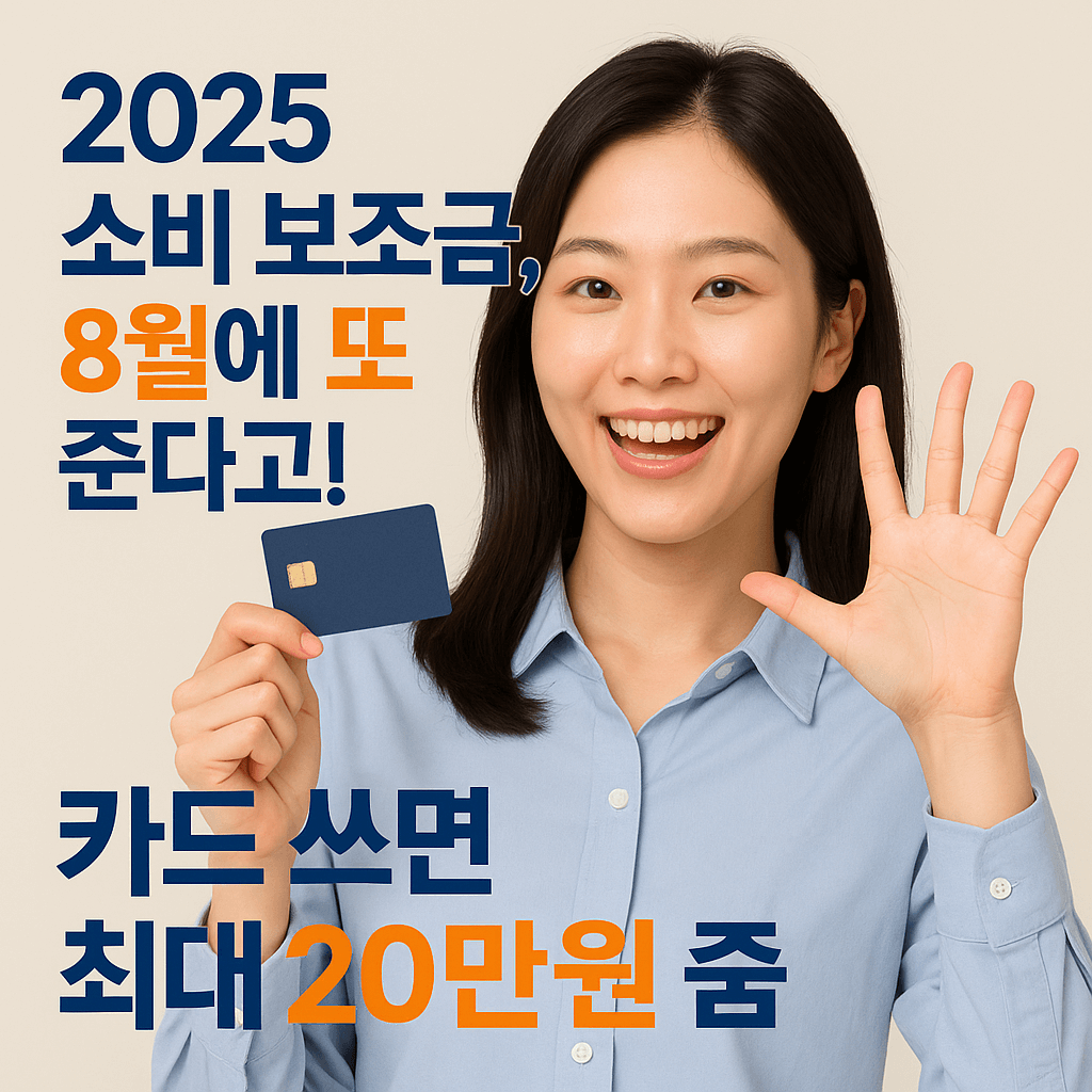 2025 소비지원금, 8월에도 또 준다! -썸네일
