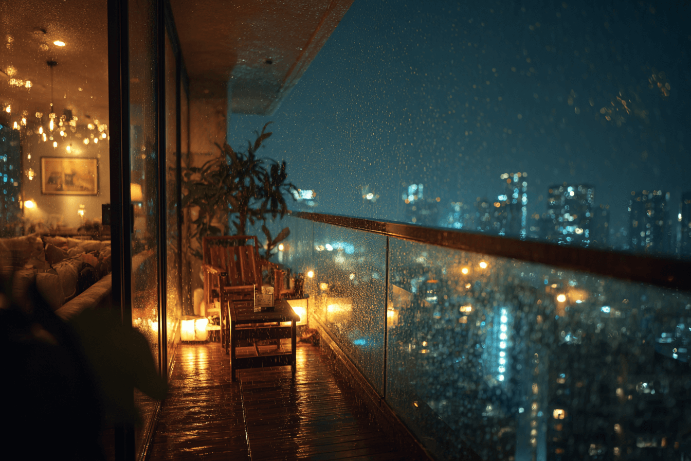 비오는-날-밤의-테라스-이미지