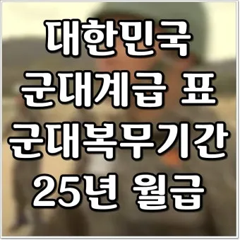 대한민국 군대 계급표 서열 완벽 정리 병사부터 장군까지 순서 체계 정리본_21