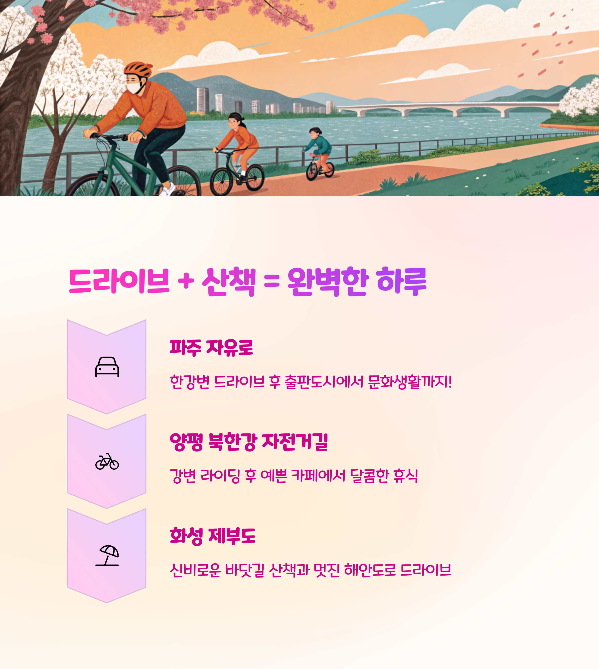 🚗 드라이브+산책 가능한 복합 여행지