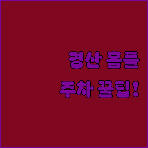 초보자도 쉬운 경산 홈플러스 주차 정..