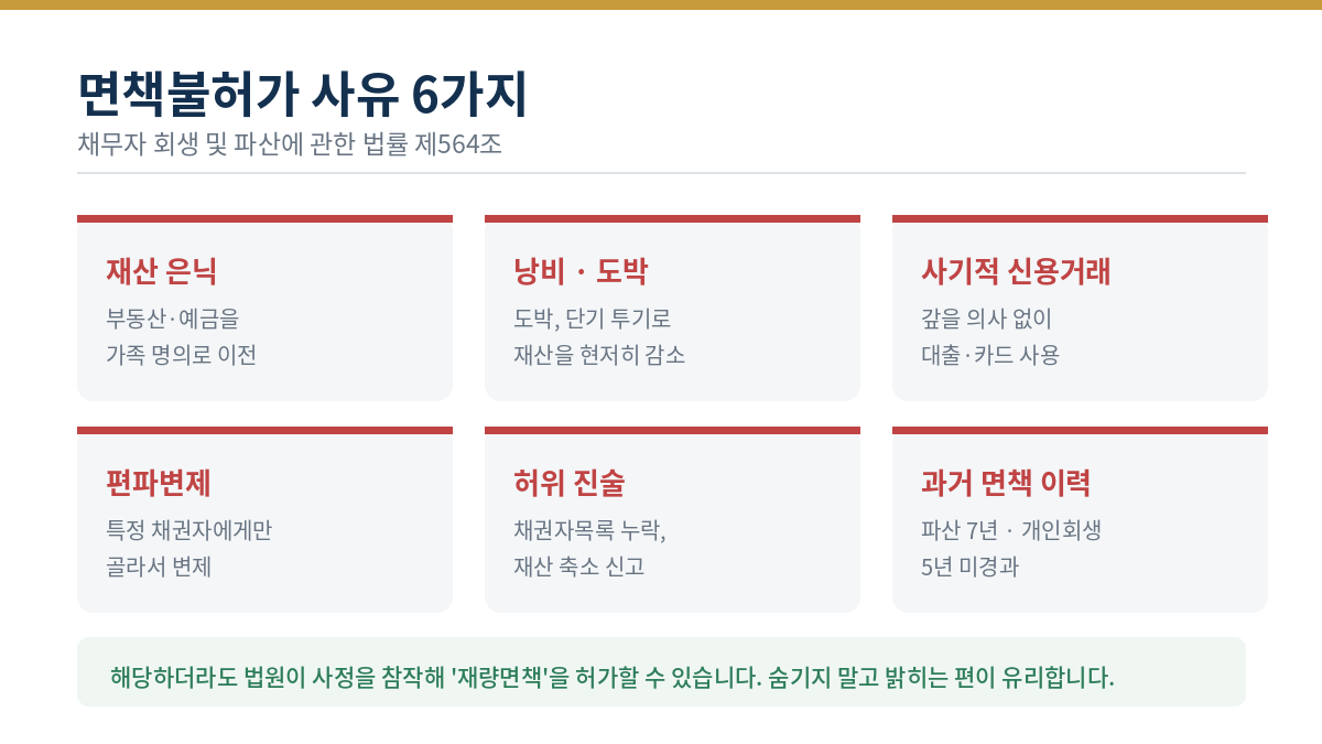 면책불허가 사유