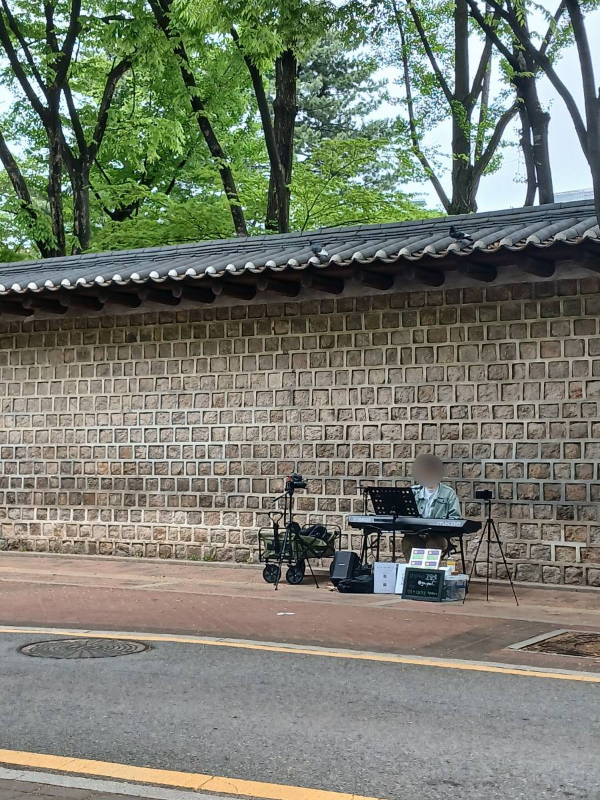덕수궁돌담길 연주하는 사람