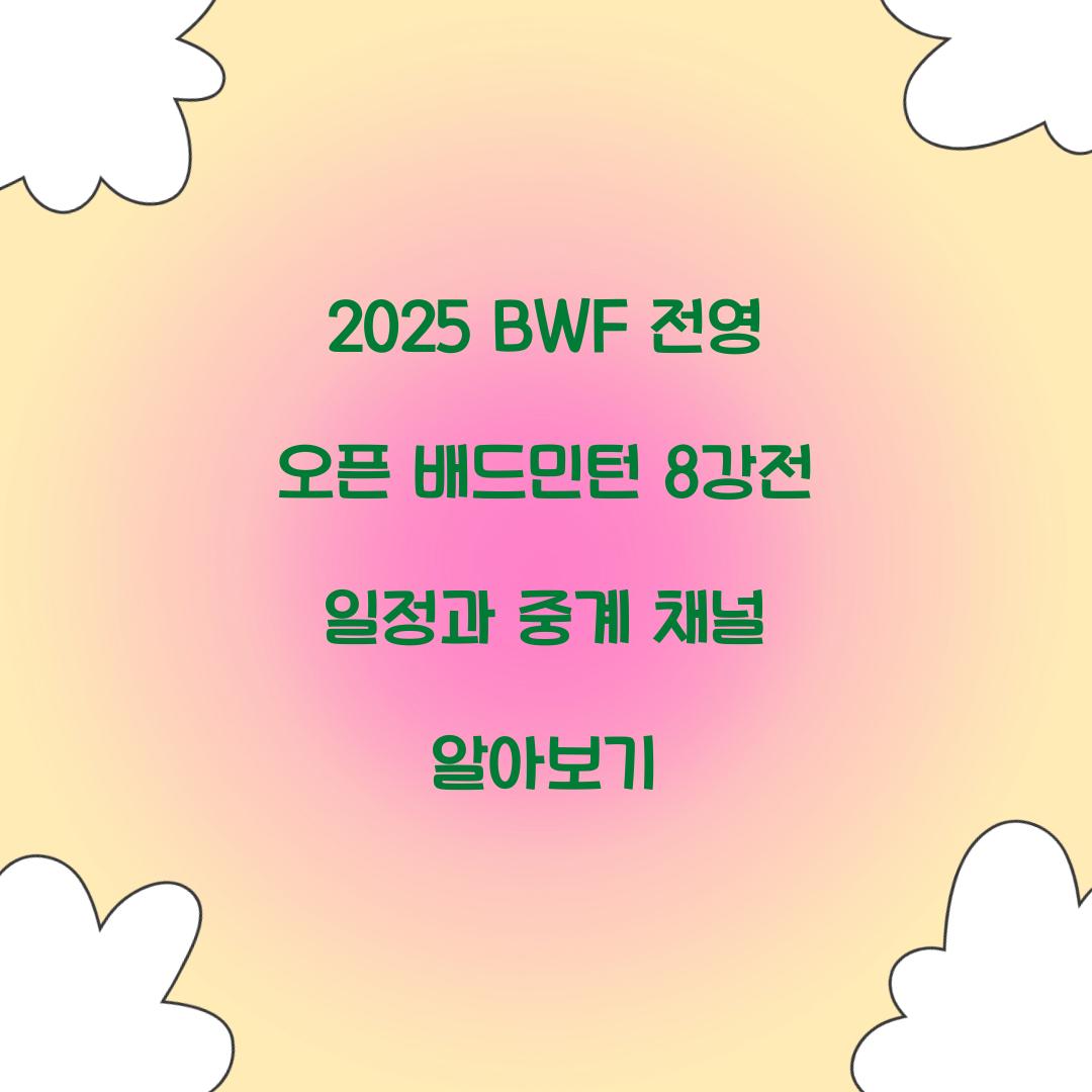 2025 BWF 전영 오픈 배드민턴