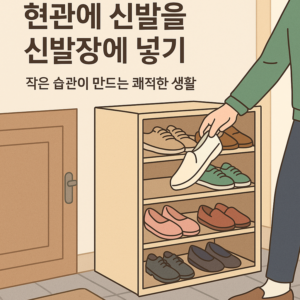 현관에 신발을 신발장에 넣기 &ndash; 작은 습관이 만드는 쾌적한 생활