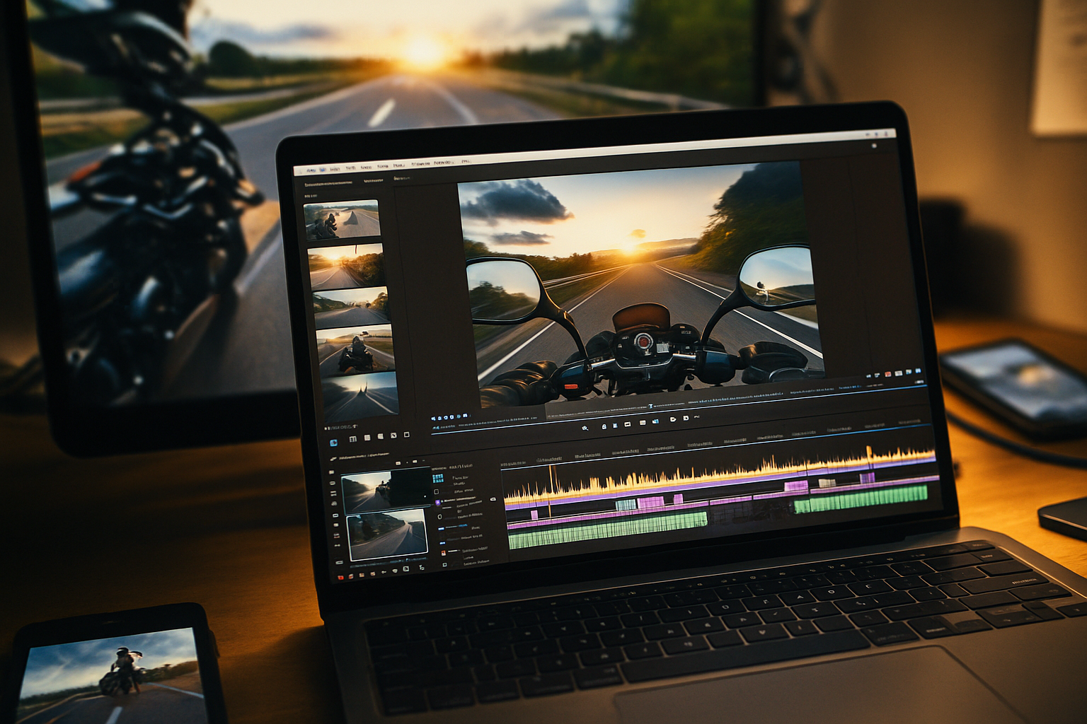 라이딩 브이로그 영상 편집 화면