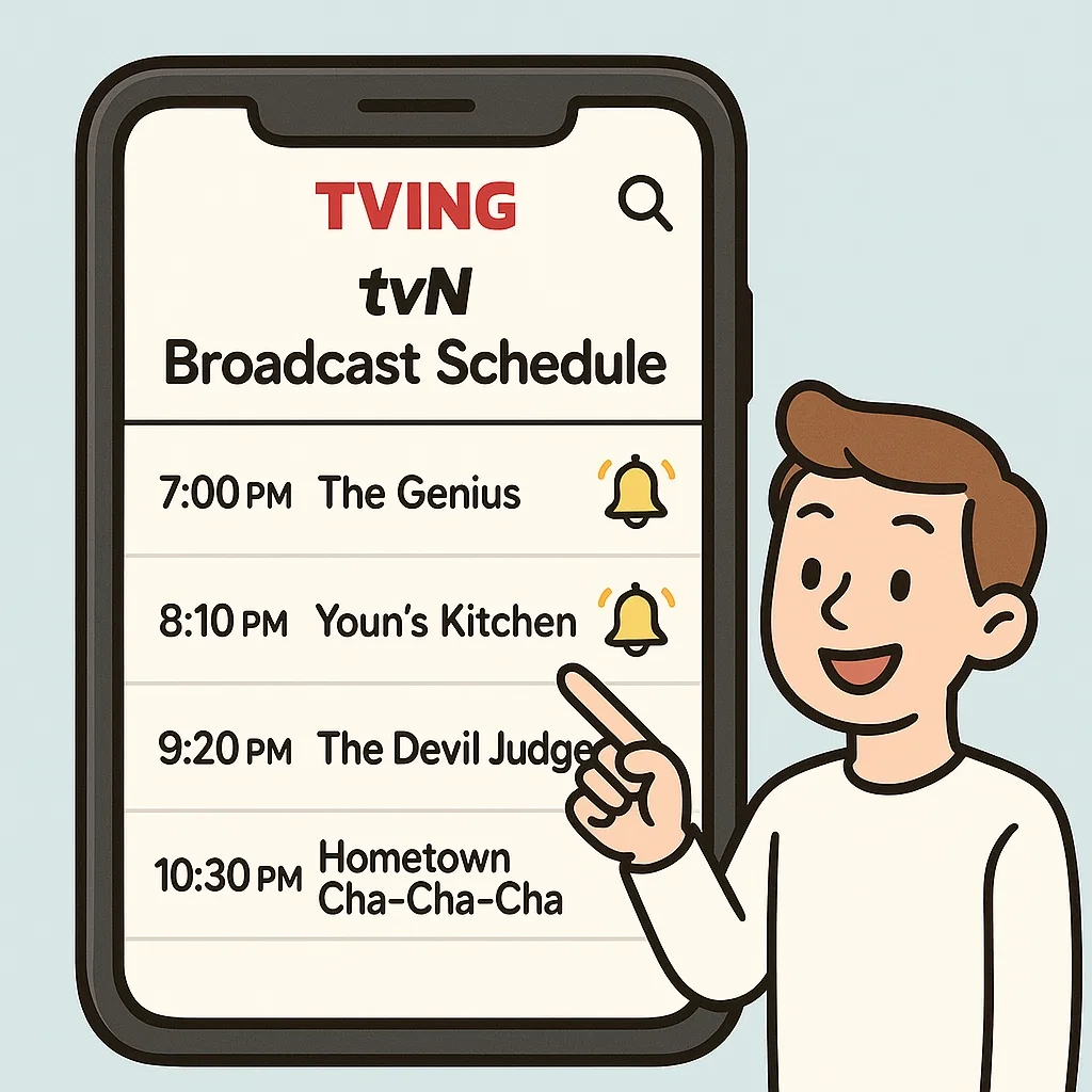 tvN 온에어 실시간 무료 시청 완벽 정리