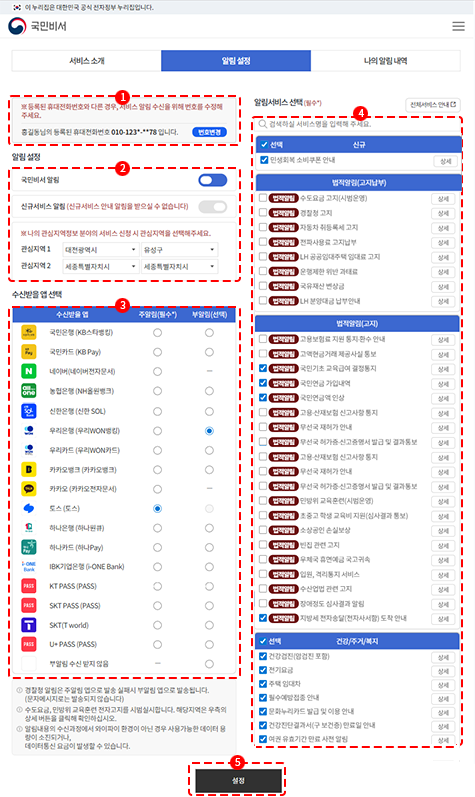 국민비서 구삐 알림서비스