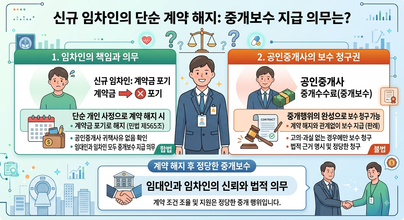 신규 임차인 계약금 포기했는데 복비까지? 계약서 썼으면 끝이라는데. .