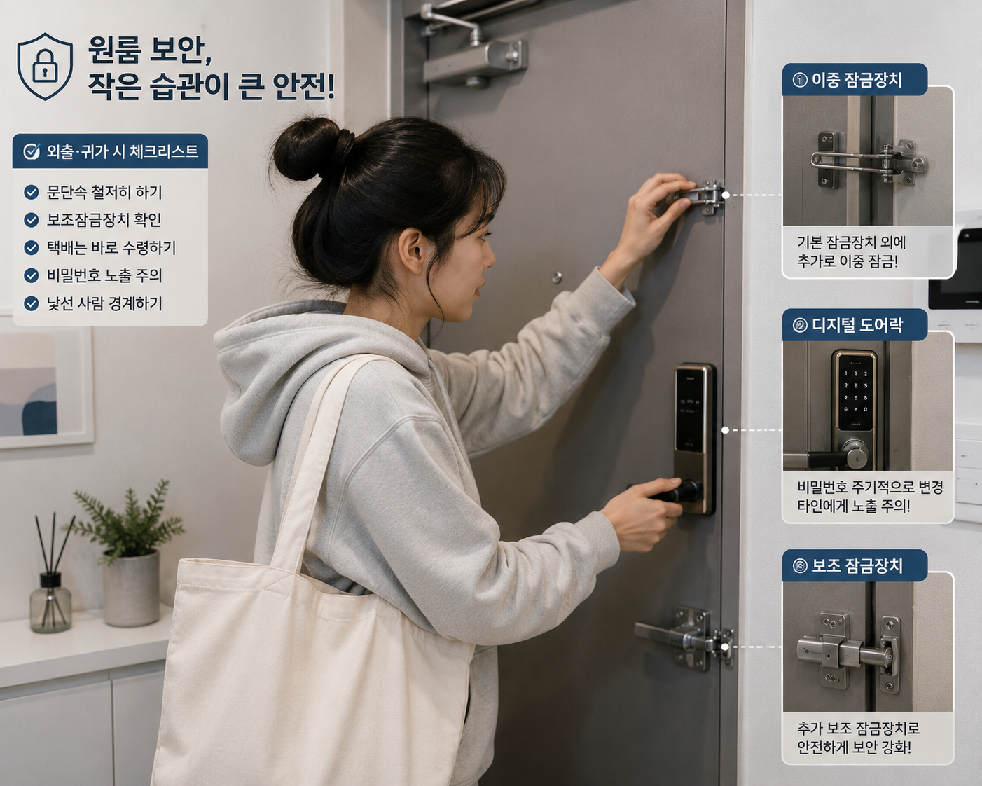 혼자 살 때 꼭 확인해야 하는 원룸 보안 체크리스트
