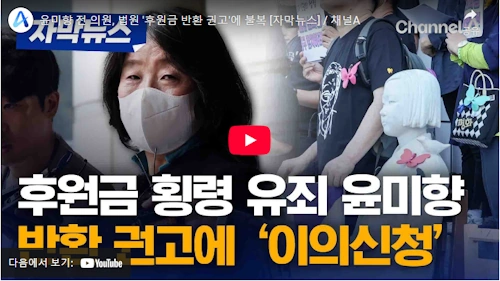윤미향 의원 근황 뉴스