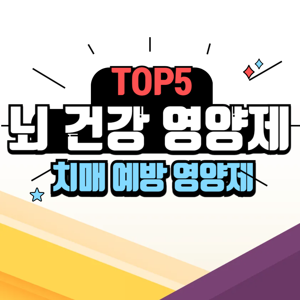 뇌 영양제 추천 TOP5 치매 예방