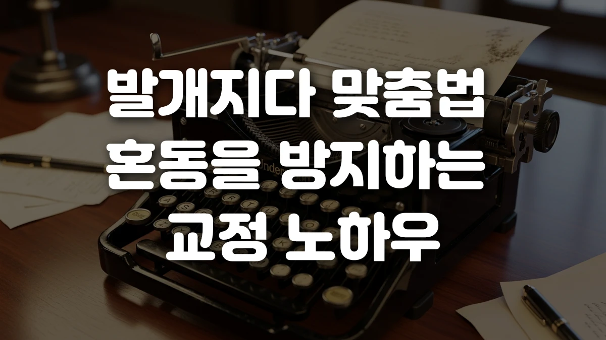 발개지다 맞춤법 혼동을 방지하는 교정 노하우