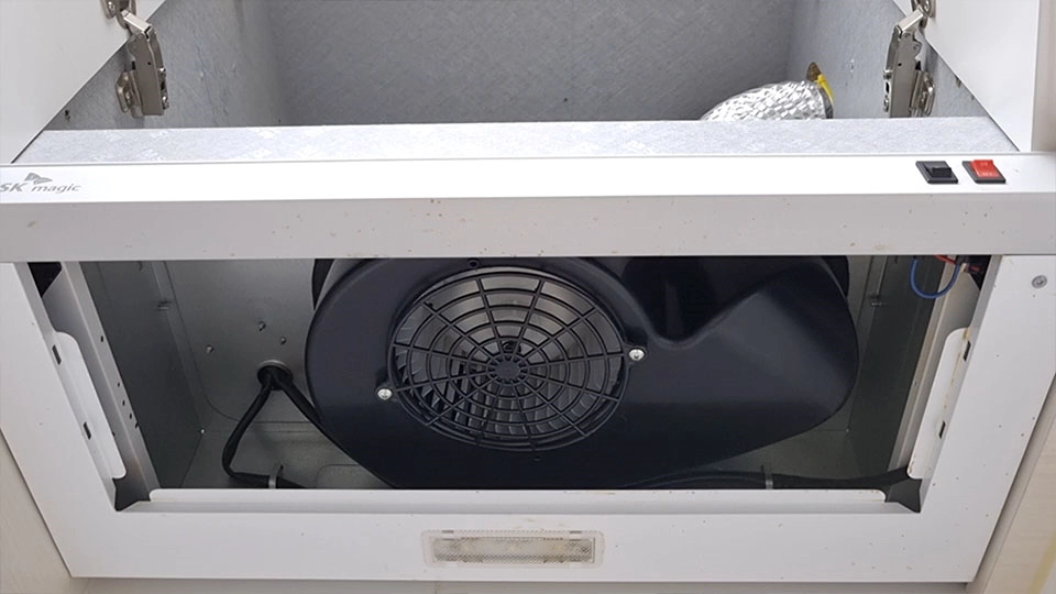 가스렌지 환풍기 날개 끼운 모습