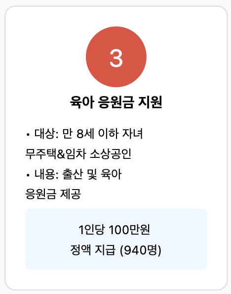 소상공인 출산 육아 지원