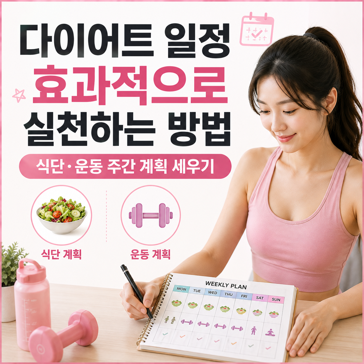 다이어트 일정 효과적으로 실천하는 방법