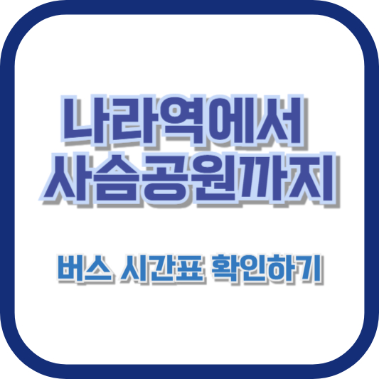 나라역에서 사슴공원까지 버스 시간표 확인하기