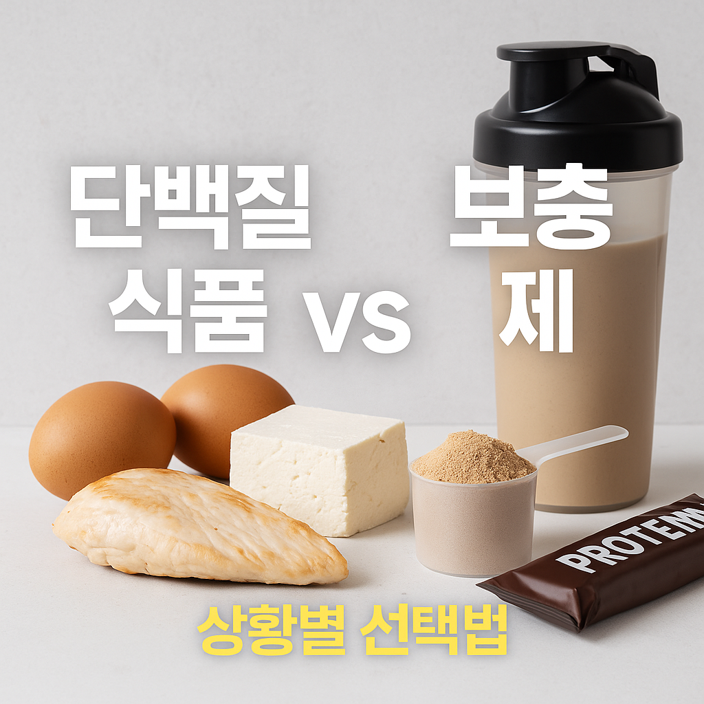 단백질 식품 vs 보충제｜상황별 선택법