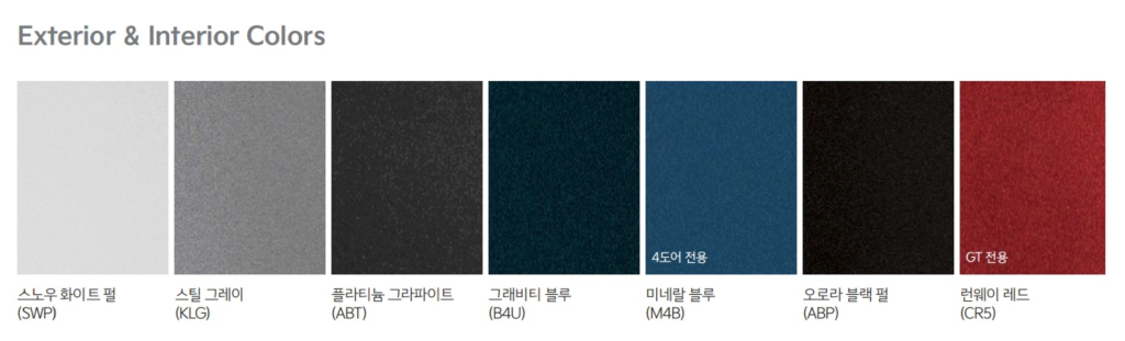 2024 K3 GT 색상