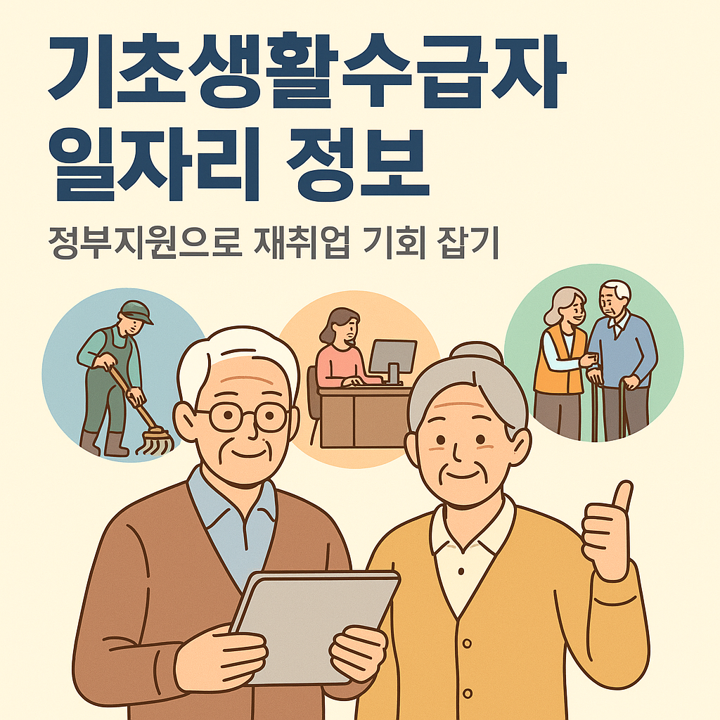 기초생활수급자 일자리 정보 총정리 : 정부지원으로 재취업 기회 잡기