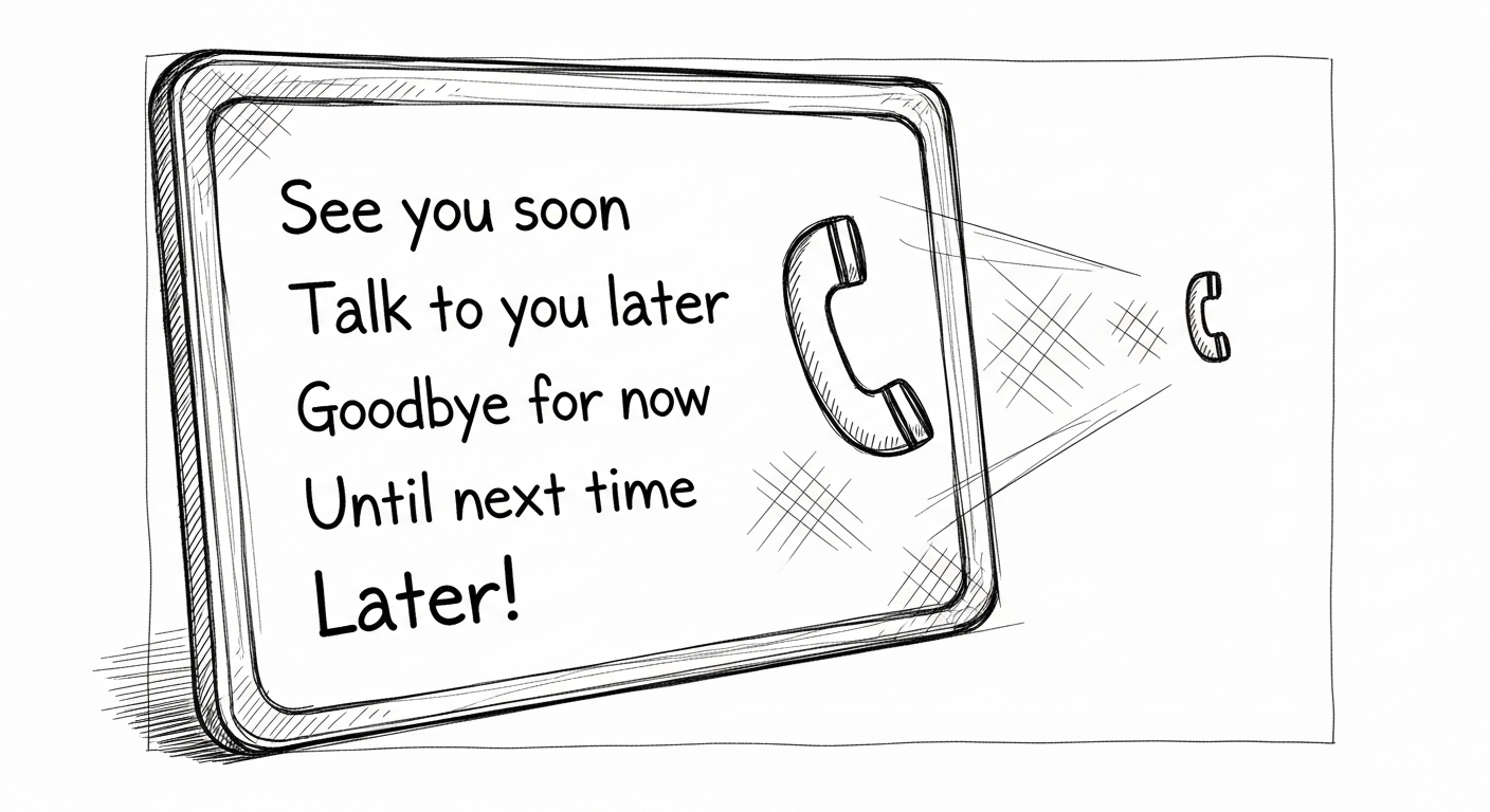 깔끔한 작별 인사 및 최종 마무리