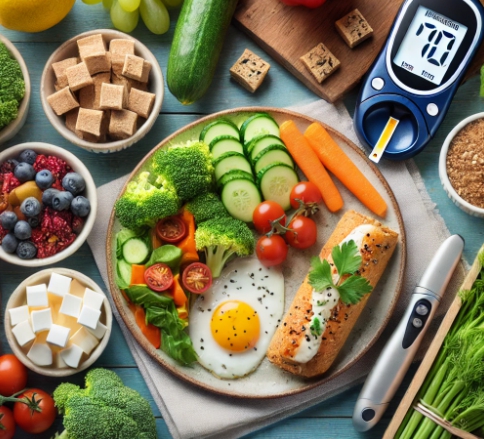 혈당 스파이크 방지 식단 (채소 &rarr; 단백질 &rarr; 탄수화물 구성)
