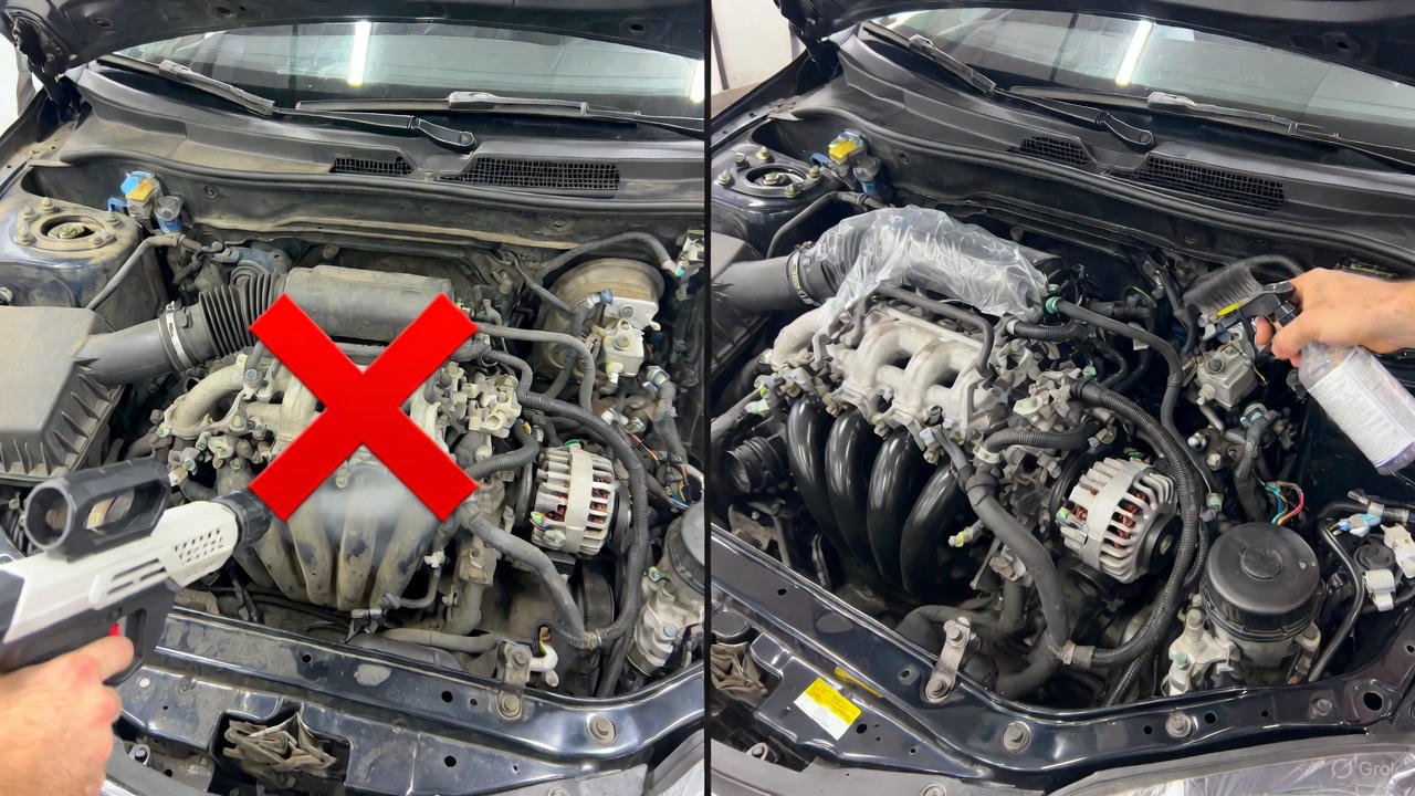 엔진룸 청소 관련 사진