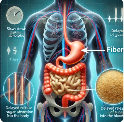 식이섬유가 혈당 흡수를 늦추는 원리 설명