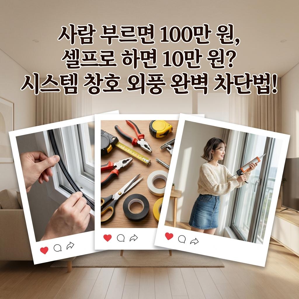 시스템 창호 외풍 차단 송도 퍼스트월드 40평대 가스켓 셀프 교체 솔직 후기 비용 공개