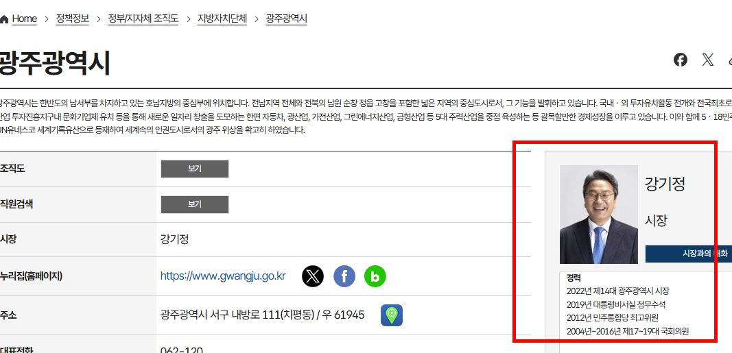 정부 조직도 확인 사이트