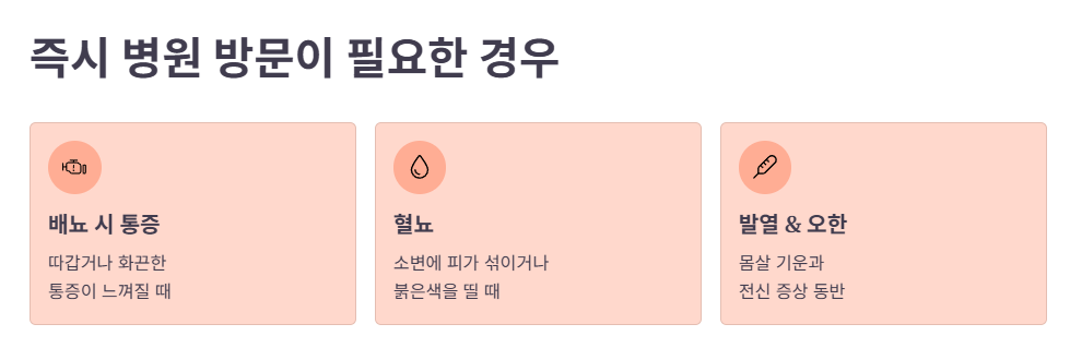 소변이 자주 마려울 때, 병원에 가야 하는 시점