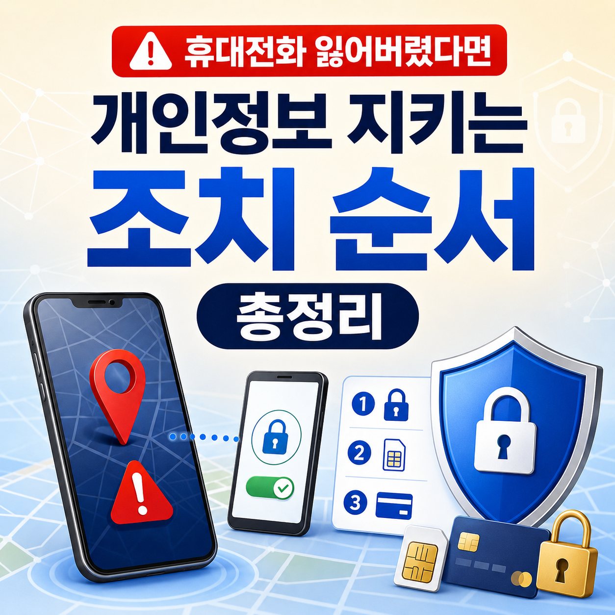 휴대전화를 잃어버렸을 때 개인정보를 지키는 조치 순서 총정리