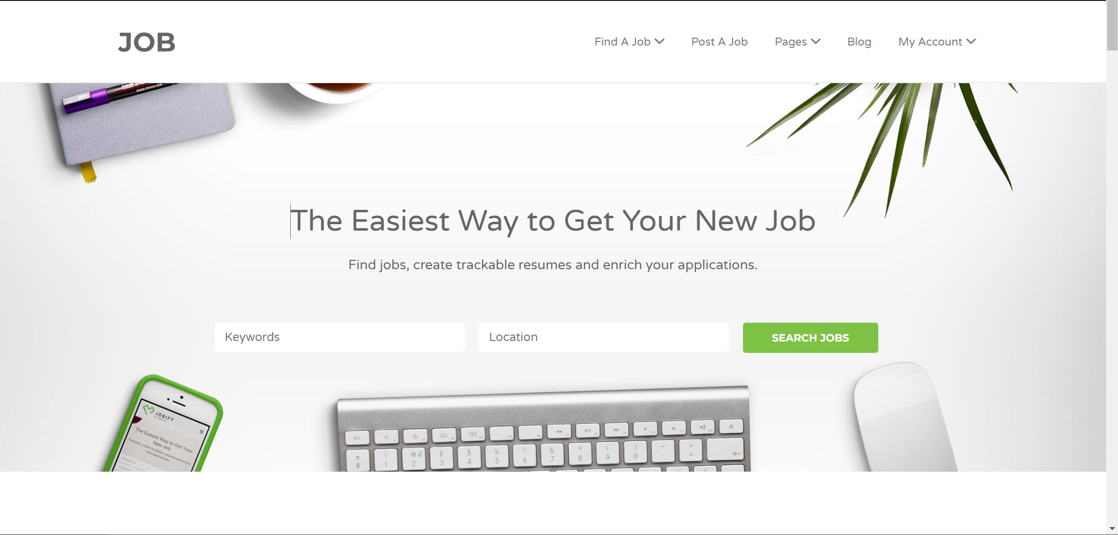 워드프레스 구인구직 게시판 테마 Jobify 테마 데모 설 완료