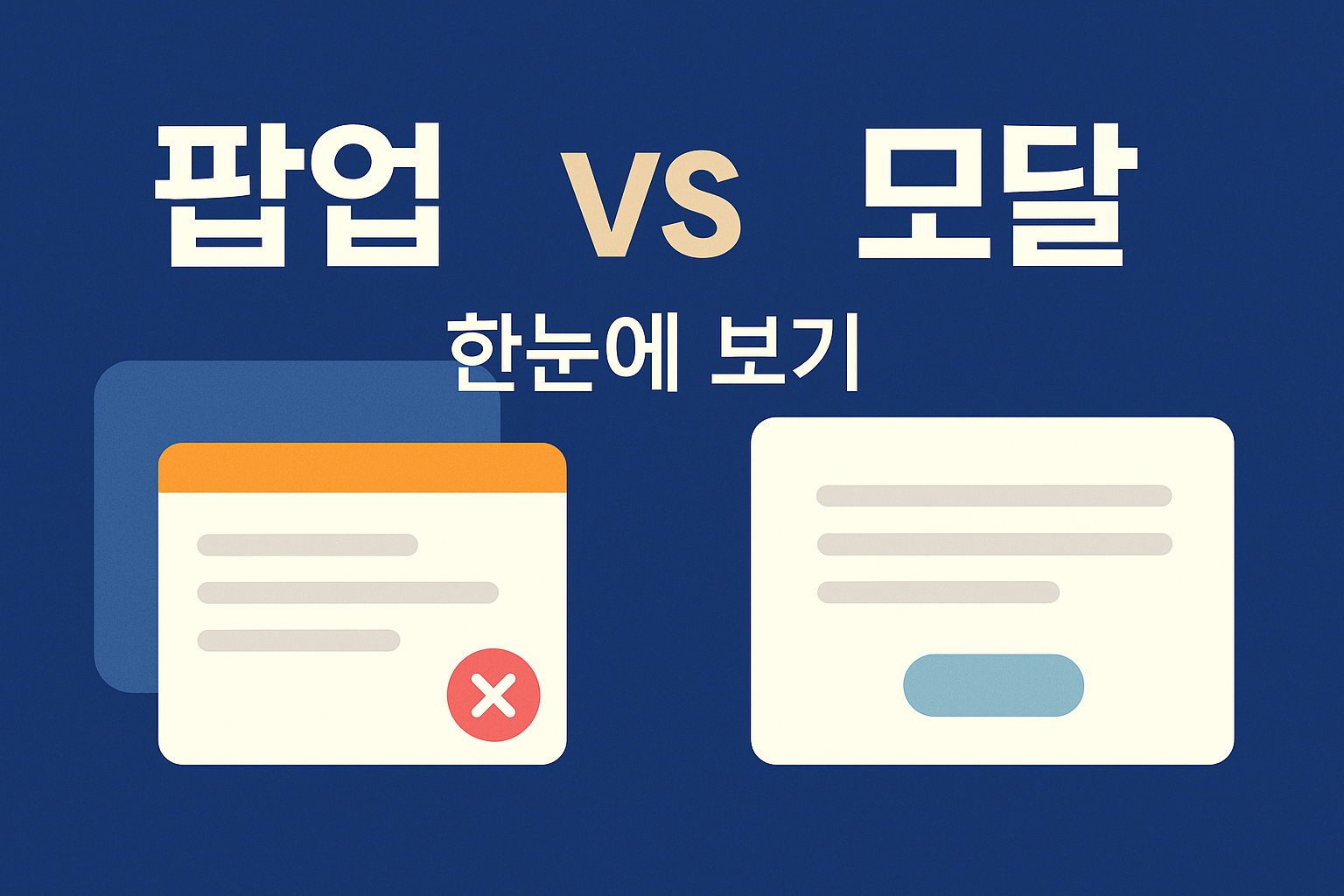 작은 창 하나에 담긴 UX의 차이 &ndash; 팝업과 모달 이야기