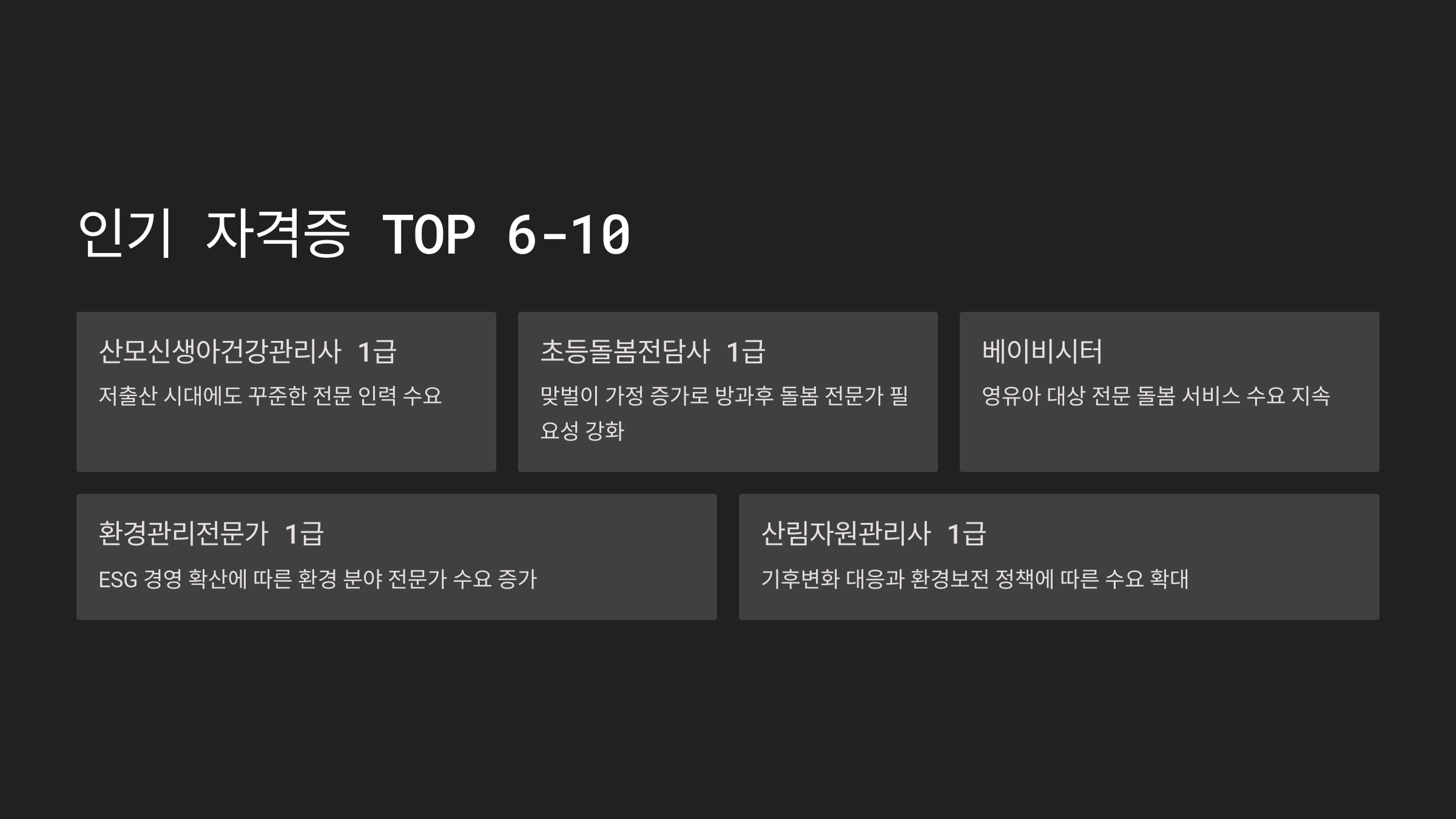 한국자격증협회 지원 인기 자격증 종류