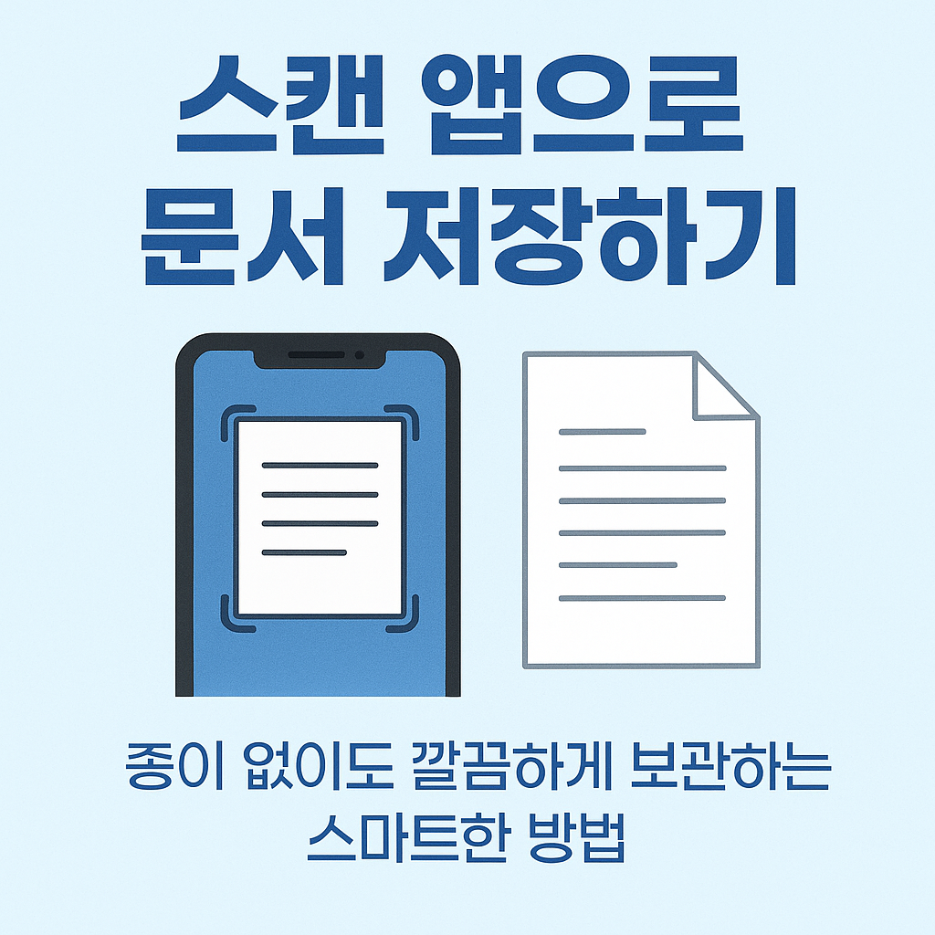 스캔 앱으로 문서 저장하기 &ndash; 종이 없이도 깔끔하게 보관하는 스마트한 방법