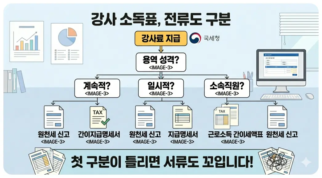 강사료 기타소득 사례를 보여주는 이미지