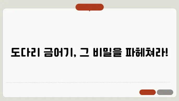 도다리 금어얧