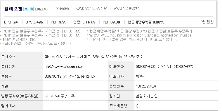 알테오젠 기업개요 (0827)