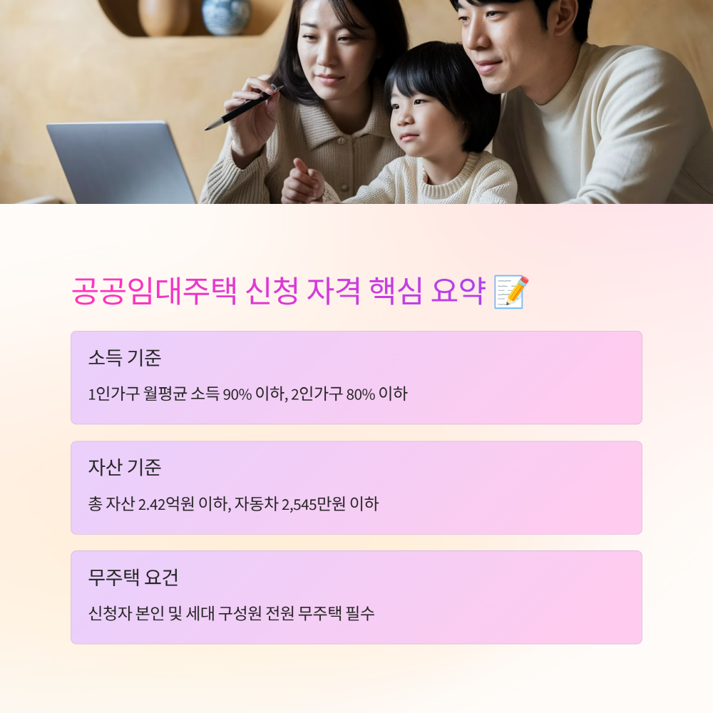 공공임대주택 자격 핵심요약