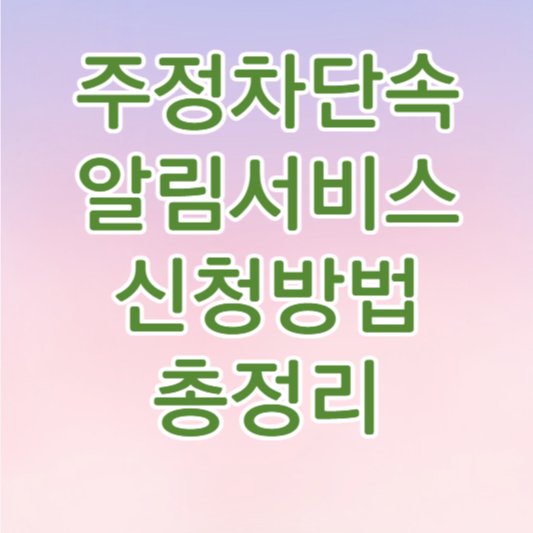 주정차단속알림서비스