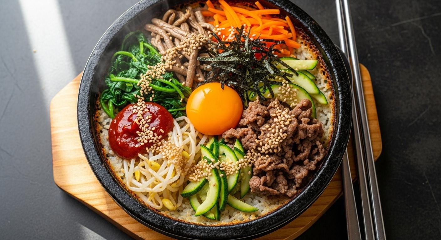 고소한 참기름 향에 식욕 상승 돌솥비빔밥