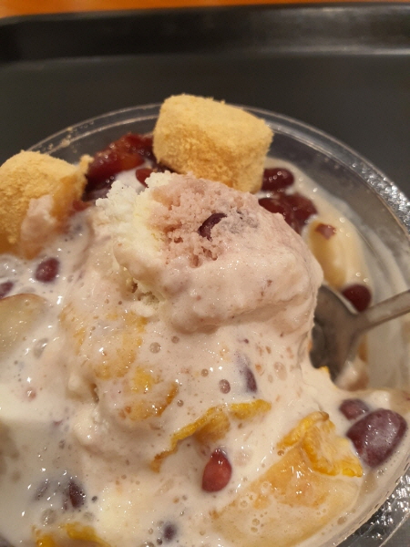 이디야 메뉴 - 팥 인절미 1인빙수