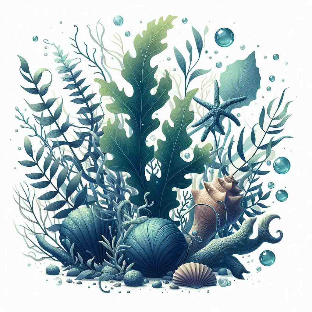 김, 파래, 미역 등의 해조류